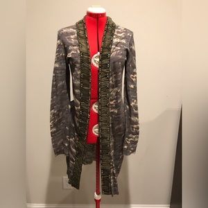 DVF beautiful light weight jersey knit coat size 8 with pockets